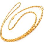 Colliers en or de créateur Chanel jaunes en métal seconde main look fashion pour femme 
