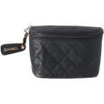 Sacs banane & sacs ceinture de créateur Chanel noirs en cuir seconde main look vintage 