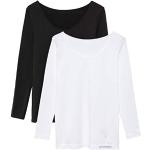 T-shirts blancs en lycra à motif ville à manches longues à manches longues en lot de 2 Taille XL look fashion pour femme 