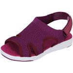 Sandales plates violettes respirantes à talons compensés à bouts ouverts à élastiques Pointure 44 look fashion pour femme 