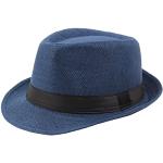 Chapeaux Fedora bleu marine en paille Pays Tailles uniques look fashion pour femme 