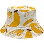 Chapeaux cloches de printemps blanc crème à motif banane lavable à la main Tailles uniques look fashion pour femme 