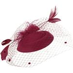 Chapeaux de mariage rouges camouflage en organza Tailles uniques look gothique pour femme 