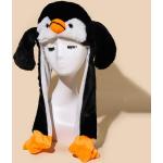 Chapeaux beiges nude en peluche à motif pingouins look fashion 