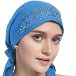 Turbans bleus en polycoton à clous Tailles uniques style ethnique pour femme 