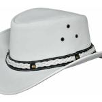 Chapeaux de cowboy blancs en cuir à clous look fashion pour homme 