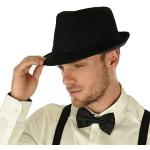 Chapeaux Fedora noirs à carreaux en feutre à motif New York Taille M classiques pour homme 