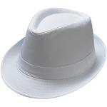 Chapeaux Fedora blancs en jersey Tailles uniques look fashion pour homme 