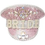 Chapeaux de mariage roses à perles à motif poule look fashion 