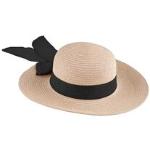 Chapeaux de paille noirs en paille look fashion pour femme 