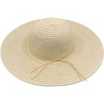Chapeaux de paille beiges en paille vegan 58 cm Taille L classiques pour femme 