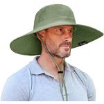 Chapeaux bob verts en microfibre 55 cm Taille L look fashion pour homme 