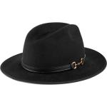 Chapeaux en feutre de créateur Gucci noirs en cuir de veau à motif lapins Taille S pour homme 