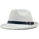 Chapeaux Fedora blancs en feutre Pays 58 cm classiques pour femme 