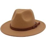 Chapeaux Fedora marron en feutre Pays 58 cm Taille L classiques pour femme 