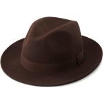 Chapeaux Fedora Fawler marron look vintage pour homme 