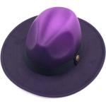 Chapeaux Fedora de demoiselle d'honneur d'hiver violets en feutre Pays vegan 59 cm Taille L classiques pour femme 
