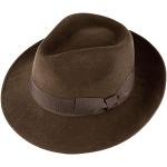 Chapeaux Fedora marron en feutre 58 cm Taille L look fashion pour homme 