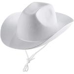 Chapeaux Fedora blancs en feutre Taille XL look fashion pour femme 