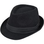 Chapeaux Fedora d'hiver noirs à motif New York Taille L classiques pour homme 