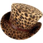 Chapeaux en feutre marron à effet léopard en feutre à motif animaux Taille L pour femme 