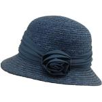 Chapeaux cloches Seeberger bleus en paille Tailles uniques look fashion pour femme 