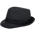 Chapeaux en feutre d'automne gris foncé en feutre Pays 58 cm Taille 3 XL look fashion pour femme 