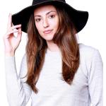 Chapeaux d'hiver noirs en polaire 58 cm Taille L look vintage pour femme 