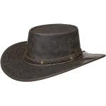 Chapeaux de cowboy Barmah marron en cuir 58 cm Taille XL look fashion pour homme 