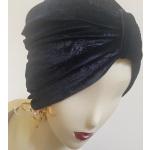 Turbans noirs à fleurs en velours pour femme 