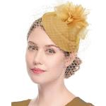 Chapeaux de mariage dorés à fleurs Tailles uniques look fashion pour femme 