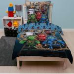 Character World Ensemble de literie et taie d'oreiller en coton Lego Ninjago (135 x 200 cm) 135 x 200cm