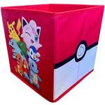 Character World Pokémon Lot de 2 boîtes de rangement pliables avec motif de pose, parfaites pour organiser une chambre d'enfant, une salle de jeux pour enfants