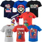 T-shirts à manches courtes noirs en coton Super Mario Taille 5 ans look fashion pour garçon de la boutique en ligne Amazon.fr 