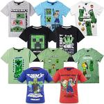 T-shirts à manches courtes noirs en coton Minecraft Taille 6 ans look fashion pour garçon de la boutique en ligne Amazon.fr 
