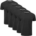 T-shirts noirs à manches courtes à manches courtes à col rond Taille XL look fashion pour homme 