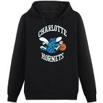 Charlotte Hornets Mens Hoodies Black Sweatshirts 3XL