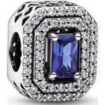 Charms en argent Pandora Timeless bleus en cristal à strass look fashion 