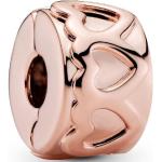 Charms Pandora Moments roses en métal en or rose classiques pour femme 