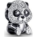 Charms en argent Pandora argentés en résine à perles à motif ours look fashion pour femme 