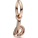 Charms alphabet Pandora dorés en métal look fashion pour femme 