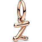 Charms alphabet Pandora dorés en métal look fashion pour femme 