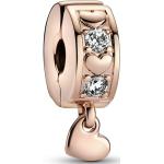 Charms coeur Pandora Rose dorés en métal classiques pour femme 