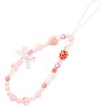 Pendentifs téléphone roses à perles look fashion en promo 
