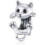 Charms en argent argentés en argent à perles à motif chats look fashion pour enfant 