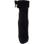 Chaussettes antidérapantes pour fêtes de Noël Isotoner noires en polyester à pompons Tailles uniques pour femme 