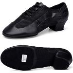 Chaussures de tango noires en cuir synthétique respirantes Pointure 39 look fashion pour femme 