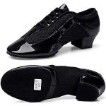 Chaussures de tango noires en cuir synthétique respirantes Pointure 39 look fashion pour femme 