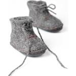 Chaussons gris foncé en laine en laine légers pour bébé 