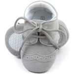 Chaussures Estamico grises en cuir synthétique en cuir à lacets look fashion pour garçon 